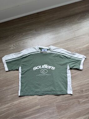 Scuffers Effortless Tee in Green Sz S 100% Cotton EUC